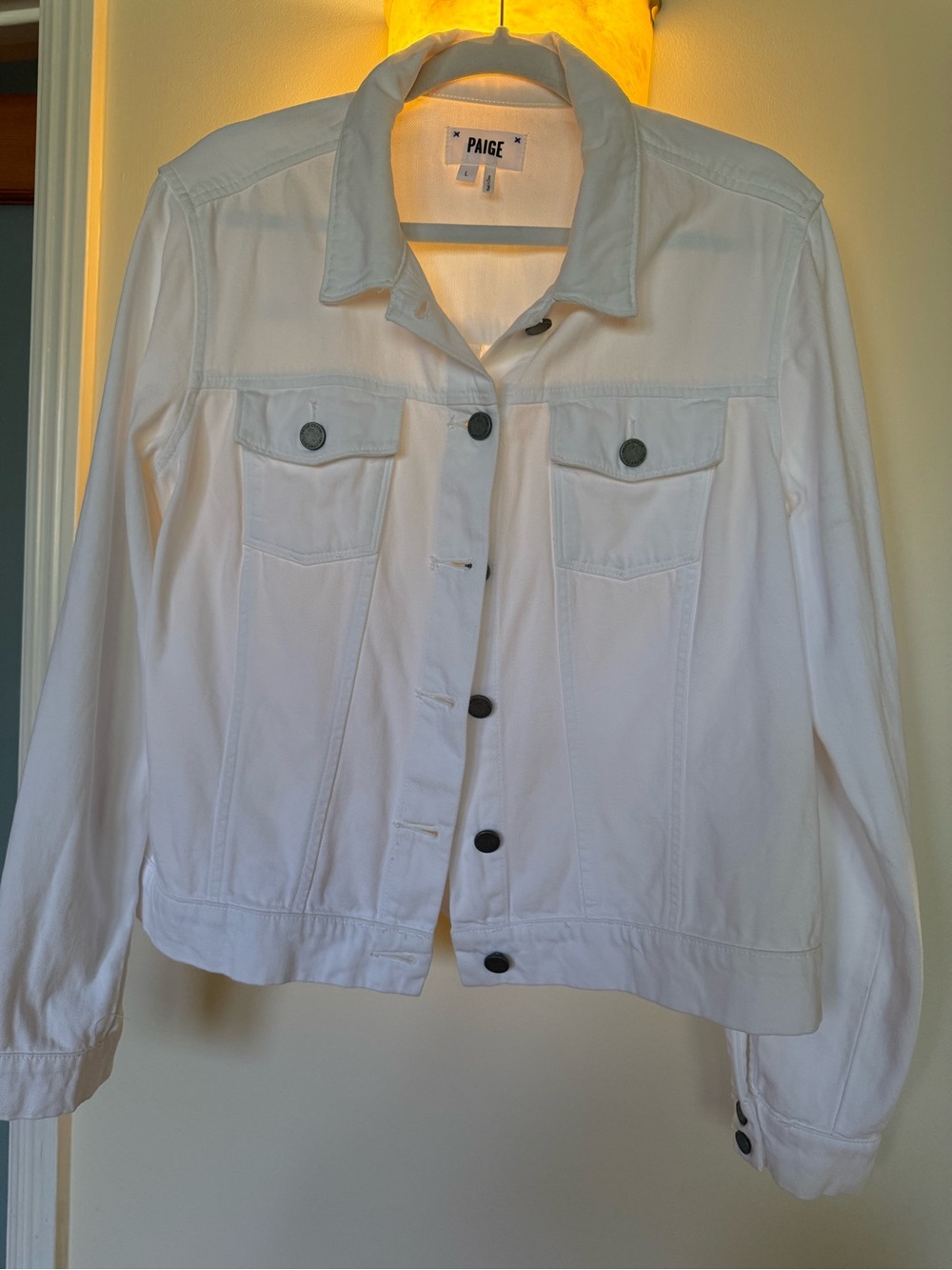 PAIGE White Denim Jean Jacket - Women's Trucker